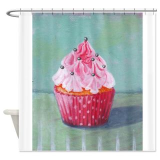  Pink Mountain Cupcake   Shower Curtain  Use code FREECART at Checkout