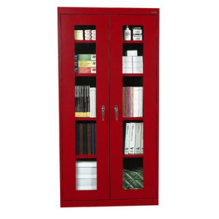 Sandusky Classic Series Clear View Storage Cabinet CA4V3618780 Finish Red
