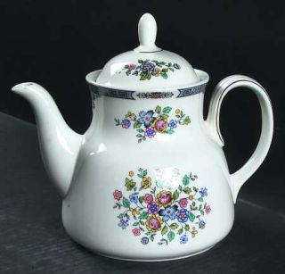 Royal Doulton Cotswold Teapot & Lid, Fine China Dinnerware   Fine China,Gray Geo