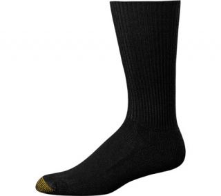Mens Gold Toe Cushion Foot Fluffies (12 Pairs)   Black Casual Socks