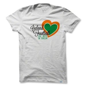 Objectivo Womens Ireland Heart Soccer T Shirt (White)