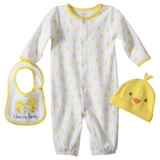 Just One YouMade by Carters Newborn 3 Piece Converta Gown Set   Yellow NB