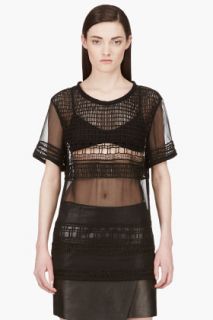 Iro Black Silk Elea Cage Top