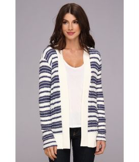 Splendid Palisades Stripe Loose Knit Cardigan Womens Sweater (Blue)