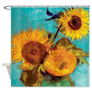  Van Gogh Three Sunflowers in a Vase Shower Curtain  Use code FREECART at Checkout