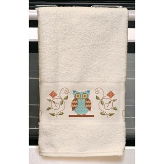 Owl Kitchen Towel Stamped Embroidery Kit 24x16