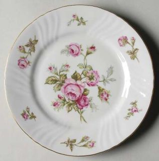 Johann Haviland Rose Of Picardy White Salad Plate, Fine China Dinnerware   Pink