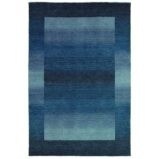 Mystique Cressida Teal Rug (35 X 55) (TealSecondary colors Arctic bluePattern StripeTip We recommend the use of a non skid pad to keep the rug in place on smooth surfaces.All rug sizes are approximate. Due to the difference of monitor colors, some rug 
