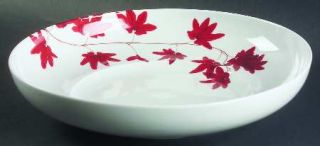 Mikasa Pure Red 11 Pasta Serving Bowl, Fine China Dinnerware   Red Floral Off C