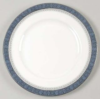 Royal Doulton Sherbrooke Luncheon Plate, Fine China Dinnerware   Bone,Slate Blue
