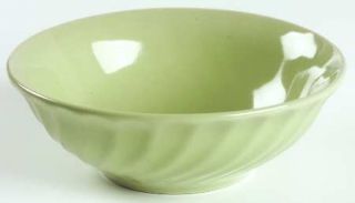 Gibson Designs Oasis Green (Swirl Rim) Soup/Cereal Bowl, Fine China Dinnerware  