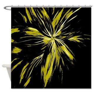  Yellow Abstract Shower Curtain  Use code FREECART at Checkout