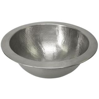 Small Round Copper Pewter Finish Lavatory Sink