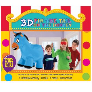 Inflatable 3D Pin the Tail on the Donkey Game