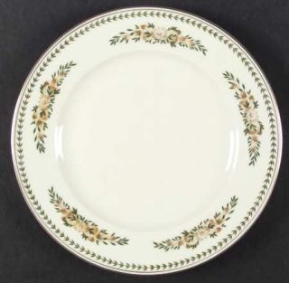 Baronet Greenbriar Dinner Plate, Fine China Dinnerware   Yellow Bow&Flowers,Gree
