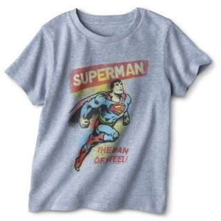 Superman Infant Toddler Boys Short Sleeve Tee   Vintage Blue 5T