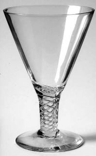 Unknown Crystal Unk6536 Water Goblet   Air Twist Stem, Plain Bowl