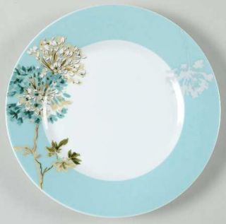 Mikasa Silk Floral Teal Bread & Butter Plate, Fine China Dinnerware   Teal & Gre