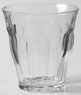 Duralex Picardie Clear Flat Juice Glass   Clear, Panels, Multisided