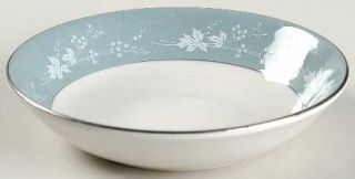 Royal Doulton Reflection Coupe Cereal Bowl, Fine China Dinnerware   White Flower