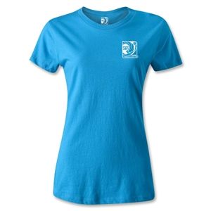 FIFA Confederations Cup 2013 Womens Small Emblem T Shirt (Turquoise)