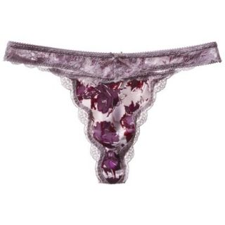 Gilligan & OMalley Womens Micro Lace Thong   Enzo Dust XS