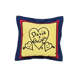 David and Goliath Monsters Graphic Decorative Pillow
