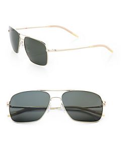 Oliver Peoples Clifton Aviator Sunglasses   Gold