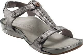 Womens Aetrex Alyssa   Pewter Leather Casual Shoes