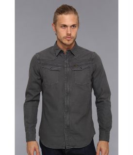 G Star Tailor Zip Diamond Denim L/S Shirt Mens Long Sleeve Button Up (Black)