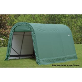 ShelterLogic Round Style Shed/Storage Shelter   Green, 12ft.L x 8ft.W x 8ft.H,