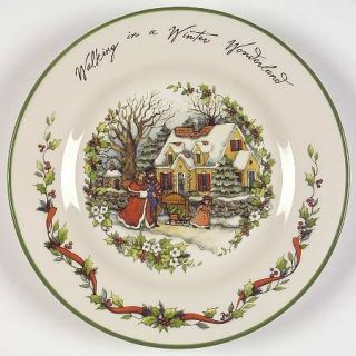 Winter Wonderland Dessert/Pie Plate, Fine China Dinnerware   Susan Winget,Trees,