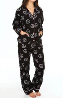 PJ Salvage MDAIPJ Fall Into Flannel Daisies and Peace Pajama Set