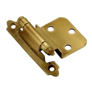 Amerock Gilded Bronze 0.375 inch Offset Face Mount Self Closing Hinges (pack Of 10)