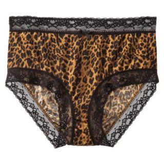 Gilligan & OMalley Womens Micro Lace Boxer Brief   Realistic Leopard S