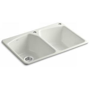 Kohler K 6491 2R NY Tanager Tanager Self Rimming Kitchen Sink With 2 Hole Faucet