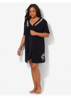 Catherines Plus Size Shell & Coral Cover Up   Womens Size 1X, Black
