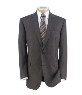 Signature Platinum Wool 2 Button Suit with Pleated Trousers Extended Sizes JoS.