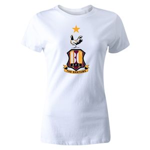 hidden Bradford City Womens Crest T Shirt (White)