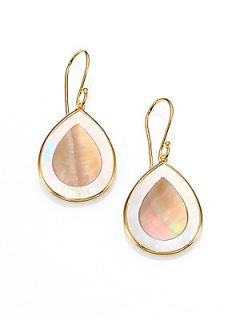 IPPOLITA Polished Rock Candy Brown Shell, Mother of Pearl & 18K Yellow Gold Tear