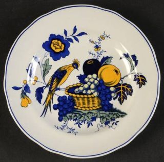 Spode Brafferton Bread & Butter Plate, Fine China Dinnerware   Blue/Yellow Bird,