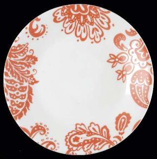 Corning Red Paisley Bread & Butter Plate, Fine China Dinnerware   Impressions,Re