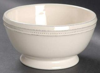 Ballard Designs Antique Bead Soup/Cereal Bowl, Fine China Dinnerware   All Cream