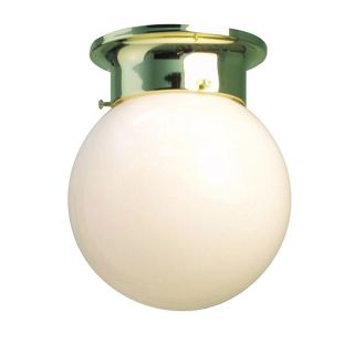 Woodbridge Lighting Basic 1 light Opal Glass Polished Brass Flush Mount (pack Of 12)