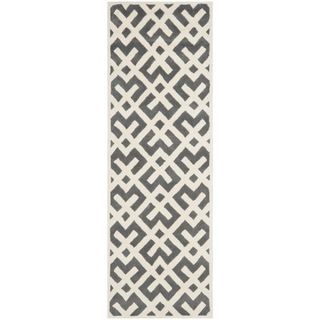 Safavieh Handmade Moroccan Chatham Geometric Dark Gray Wool Rug (23 X 7)