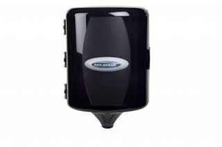San Jamar Adjustable Center Pull Towel Dispenser w/ 9.5 in Roll Capacity, Plastic, Black Pearl