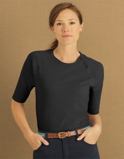 Worlds Most Comfortable Asymmetrical Tee, Black, Small