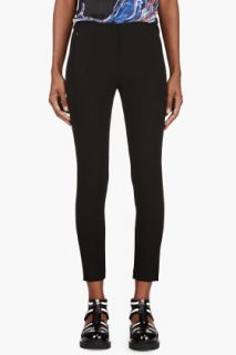 T By Alexander Wang Black Cropped Tech Suiting Trousers