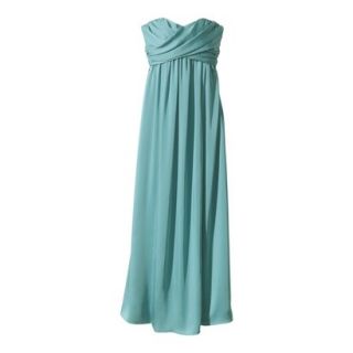 TEVOLIO Womens Satin Strapless Maxi Dress   Blue Ocean   4
