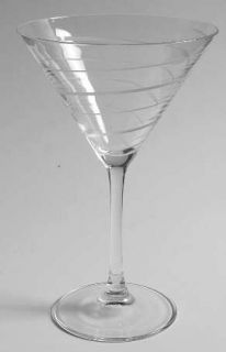 Mikasa Cheers Martini Glass   Multimotif Cut Lines, Dots, Rings